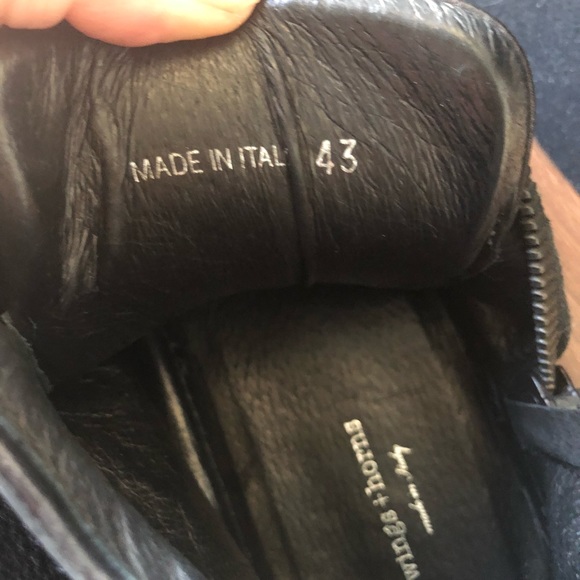 Wings + Horns Leather Black High Top Sneakers - Picture 3 of 5